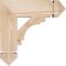 Ekena Millwork Merced Arts & Crafts Smooth Bracket, Douglas Fir, 3 1/2"W x 14"D x 14"H BKT04X14X14MRC03SDF - alternate 2